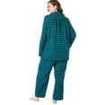 thumbnail image 3 of Dreams & Co. Women's Plus Size Classic Flannel Pajama Set Pajamas, 3 of 6