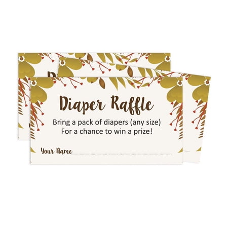 Inkdotpot 30Baby ShowerDiaper Raffle Ticket Lottery Insert Cards Supplies Games For Baby Shower Party Jungle Animals Bring A Pack Of Diapers To Win Favors Gifts And Prizes