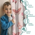 thumbnail image 3 of Blackout Kids Curtains,Pink Butterfly Pattern Childrens Insulated Curtains Set Of 2,Bedroom Essentials,Toddler Room Decor 42"x54", 3 of 5