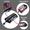 thumbnail image 3 of ZIPIT: Lenny Pencil Case - Clear & Doodles - Large Storage Capacity Zipper Pouch, Colorful Makeup-Stationery Bag, School-Office-Travel, Kid-Teen-Adult, 3 of 10