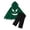 Blackish Green, variant on Little Boys Girls Pumpkin Outfit 2 Piece Hooded Ghost Cape Pants Poncho Set