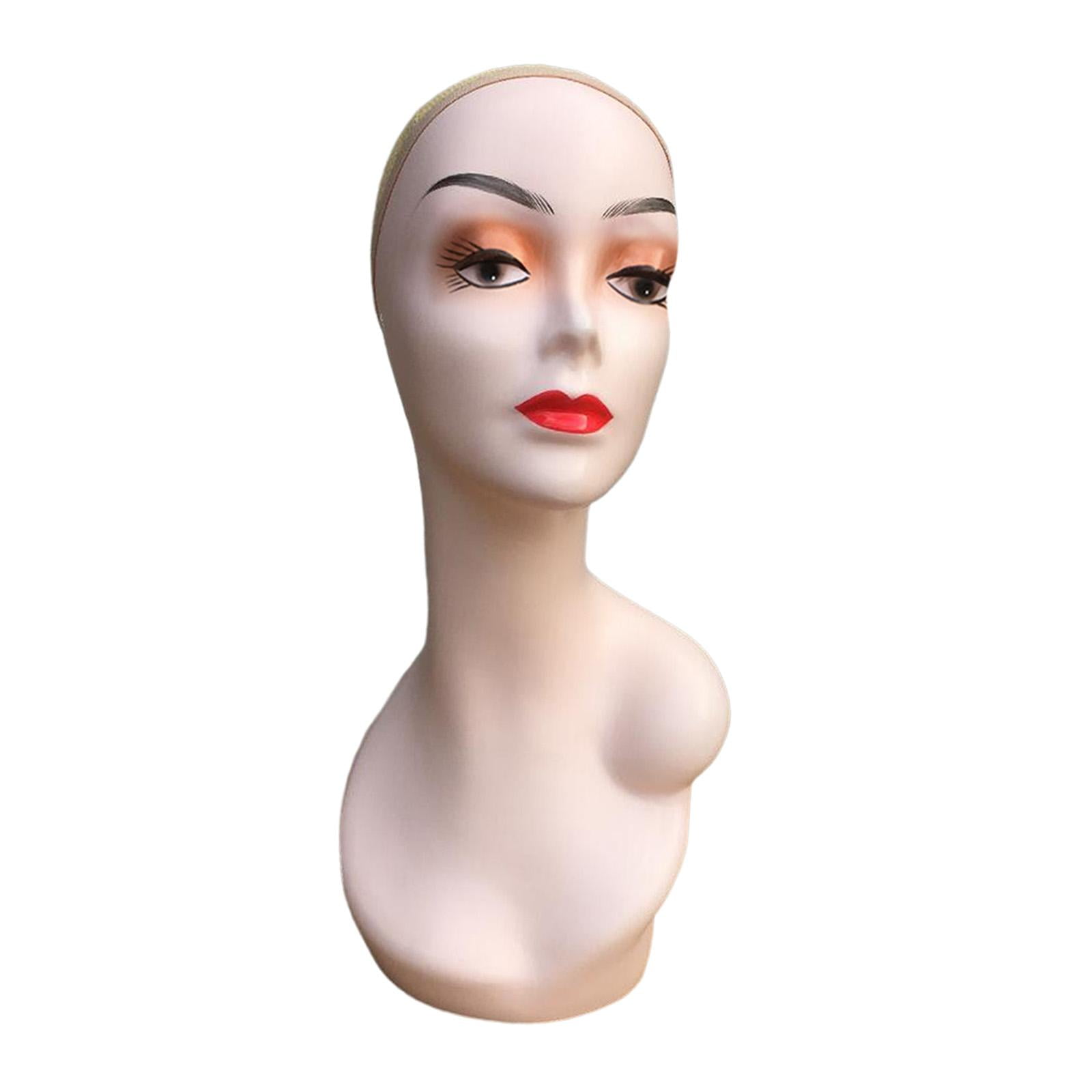 Female Mannequin Head, Doll Head ,Professional Makeup Cosmetology Female Training Head , Bald Manikin Head for Home ,Shop Hat Hair Style I