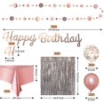 thumbnail image 2 of Decoración de fiesta de cumpleaños de oro rosa - Banner de feliz cumpleaños,, 2 of 4