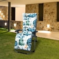 thumbnail image 5 of Buytoshop 67"x 22"&nbsp; Chaise Lounger Cushion, Recliner Rocking Chair Sofa Mat Deck Chair Cushion, White_BlueLeaf, 5 of 7