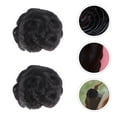 thumbnail image 3 of 2 Pcs Perruque Fleur Pince à Cheveux Chignon Queue de Cheval Extension de Cheveux (Rouge), 3 of 8