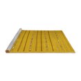thumbnail image 2 of Ahgly Company Machine Washable Indoor Square Abstract Yellow Contemporary Area Rugs, 6' Square, 2 of 4