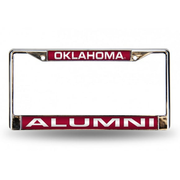 Oklahoma Sooners Alumni Laser Chrome License Frame. Free Screw Caps Included