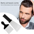 thumbnail image 4 of Hair Pick Comb,Afro Comb Metal Pick Combs Afro Styling Comb for Detangling & Lift Curly Hair, Thick Hair, Wig Braid, Beards, Afros Hair(Black)( 2 Pcs), 4 of 5