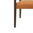 thumbnail image 3 of Christopher Knight Home Mid-Century Modern Rattan Dining Chairs, Upholstered Armchairs, Solid Wood, Walnut+Caramel, Set of 2, 3 of 7