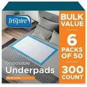 Inspire Disposable Chux Underpads, 23 x 36 Inches, (Pack of 300)