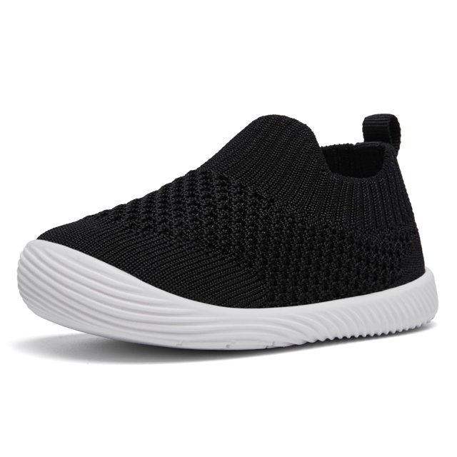 Calcetines para caminar MORENDL para niños pequeños, antideslizantes y transpirables, negros