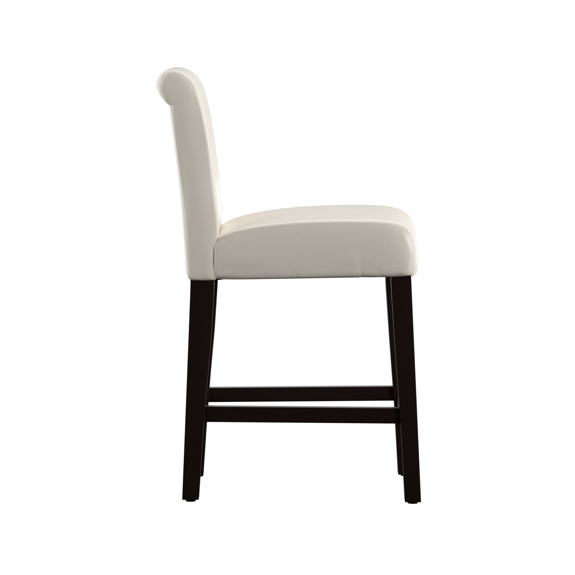 Weston Home Arica 24" Faux Leather Counter Height Stool, Set of 2, White