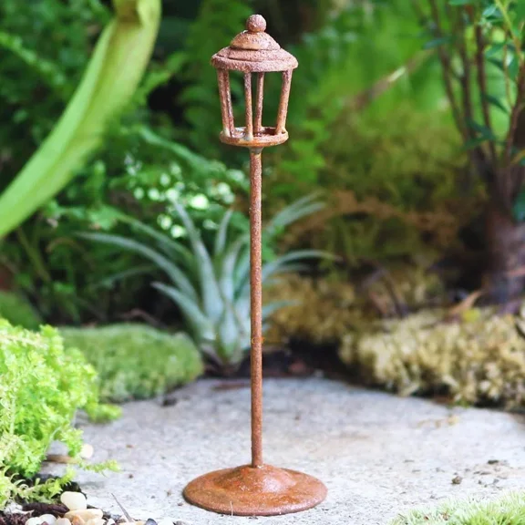 PURELY- Miniature Dollhouse Fairy Garden Rusty Metal Lamp Post - Buy 3 Save $5
