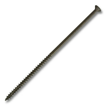 #10 x 6 in. Ultra Guard Square Drive Flat-Head Coarse Thread with Nibs Double Auger Wood Deck Screws (100 per