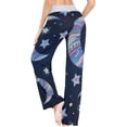 thumbnail image 5 of Women Pajama Pants Lounge Pants Long Stretch Comfy Sleepwear Night Stars Crescent Moon, 5 of 7