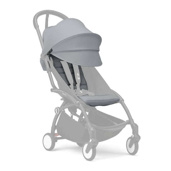 Stokke YOYO 6+ Color Pack, Stone - Textiles Only: Seat Pad, Extendable Canopy & Zipped Back Pocket - Requires YOYO3 Frame (Sold Separately)