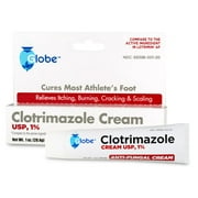 Clotrimazole 1% Anti-Fungal Cream 1 oz. Tube Pack of 4