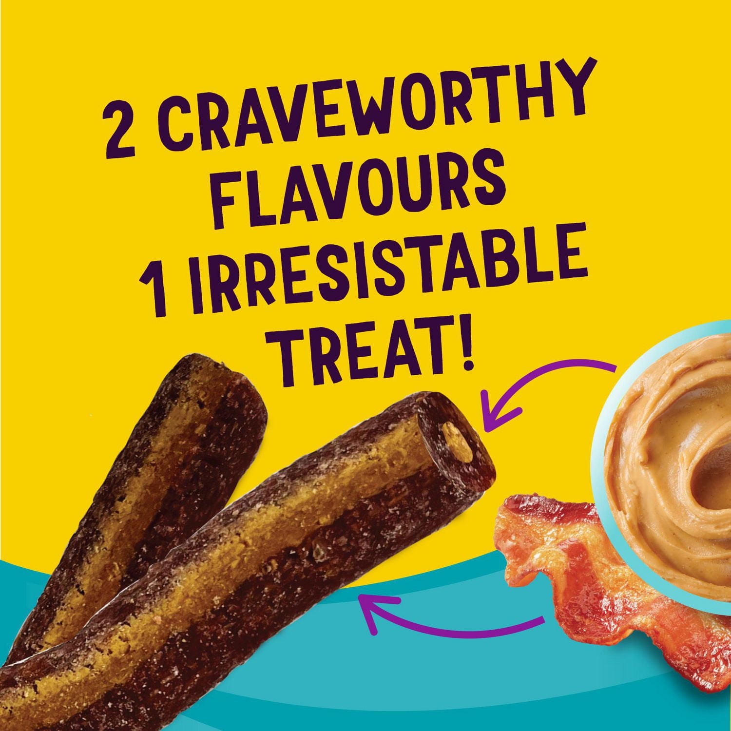 Beggin' Flavour Stix Bacon & Peanut Butter, Chewy Stick Dog Treats 708 g, 708 g