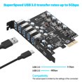 thumbnail image 4 of Tarjeta PCIe USB 3.0 compatible con Windows XP/Vista/Server/7/8/10 tarjeta de expansión de 5 Gbps Hugtrwg  Nuevos Originales, 4 of 9