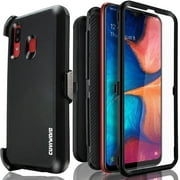 Samsung Galaxy A20 / A30 / A30S / A50 / A50S Case, COVRWARE [ Tri Series ] with Built-in [Screen Protector] Heavy Duty Full-Body Rugged Holster Armor Case [Belt Swivel Clip][Kickstand], Black