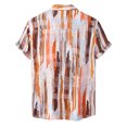 thumbnail image 4 of IROINNID Deals Hawaiian Shirt for Men Buttons Summer Beach Lightweight Print Turndown Short Sleeve Sea Side Blouse,Orange, 4 of 9