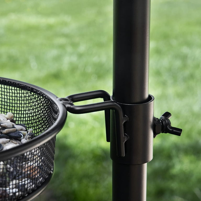 Deluxe Bird Feeding Station in Black : Hang Multiple Feeders From the 4 Hangers to Your Yard - 22 inch Wide x 7 feet 8 inch Tall Deluxe Bird Feeding Station in Black : Hang Multiple Feeders From the 4 Hangers to Your Yard - 22 inch Wide x 7 feet 8 inch Tall