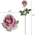 thumbnail image 5 of Artificial Silk Rose Flower Bouquet Lifelike Fake Rose for Wedding Home Party Decoration Event Gift 10pcs (Off White), 5 of 5