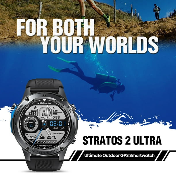 Fitness Tracker Zeblaze Stratos Ultra GPS Smartwatch 10 Atm para