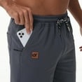 thumbnail image 2 of Yundobop Men's 9" Inseam Zipper Pocket Stretch Shorts Iron Grey 32, 2 of 5