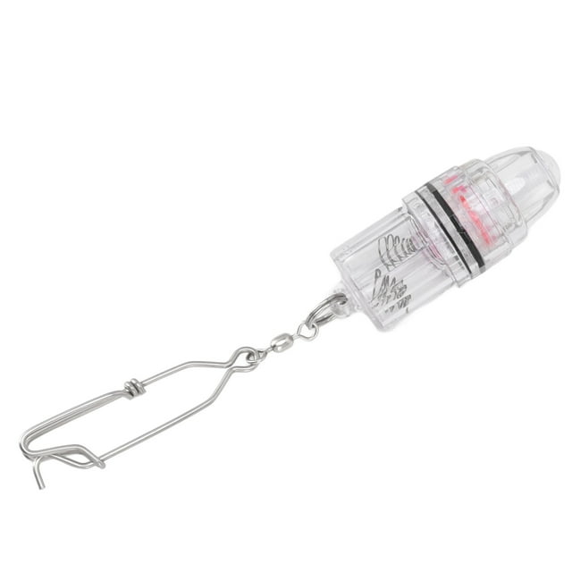 Fish Attracting Indicator, Bait Fishing Lamp Compression Resistant Underwater Deep Drop LED Flashlight Easy Use Clear Plastic Light Housing For Fishing Tool White,Blue,Red,Green