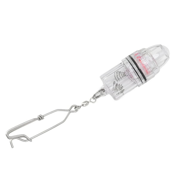 Deep Fish Attracting Indicator, Underwater Deep Drop LED Flashlight 2 Waterproof Circles Fish Lure Light With Metal Reinforced Large Pin Hook For Fishing Tool White,Blue,Red,Green