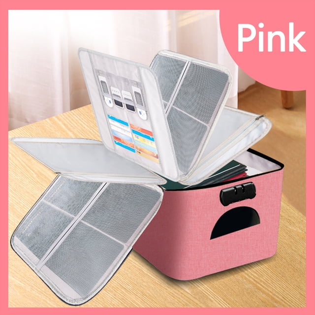 PEONAVET Passport Storage Boxs Document Storage Box Home Multi-layer Certificate Passport Card Package Multi-functional File File Storage Bag Family Storage Bag