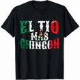 thumbnail image 1 of Camiseta estampada "El tío más Chingón" para hombre, cuello redondo informal, tejido de punto de algodón, elasticidad media, corte regular, estilo urbano de verano., 1 of 6