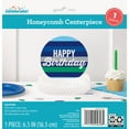 thumbnail image 5 of (6 pack) Way to Celebrate! Green & Blue Stripes Birthday Centerpiece, 6in, 5 of 5