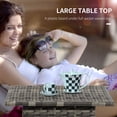 thumbnail image 4 of Grey Woven Patio Coffee Table - 19.7" Outdoor Side Table with Metal Frame | Perfect for Garden, Balcony & Entryway | Durable PE Rattan Design, 4 of 7