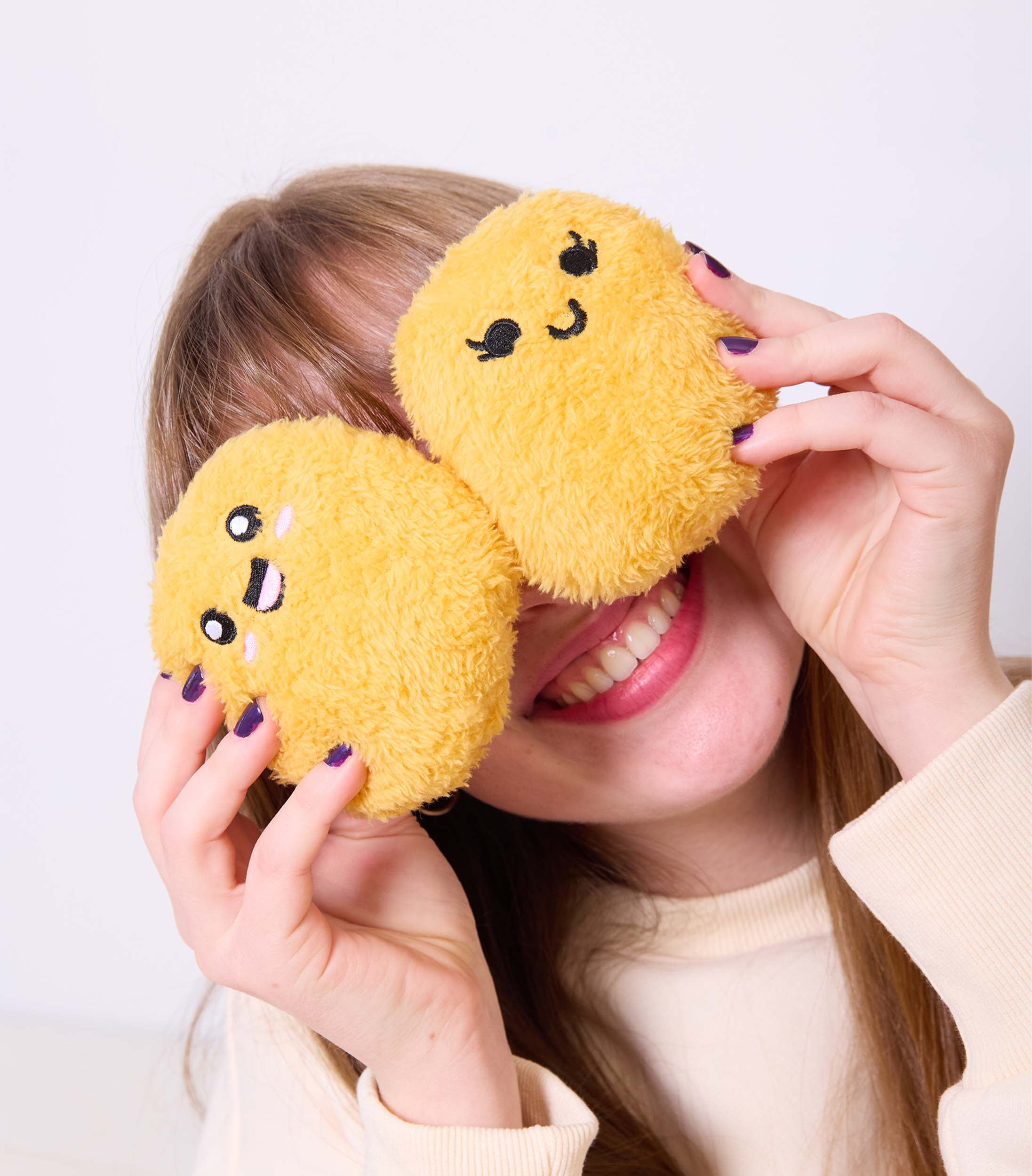 Emotional Support Pals Nuggets, 5 Chicken Nugget Plush Toys with Carrying Basket, Cute Food Plush Gift