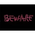 thumbnail image 1 of Sylvania 9437005 2 ft. Battery Operated Beware Window Decor Lighted Halloween Decoration  Red, 1 of 1