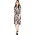 thumbnail image 3 of Women's Abstract Ink Blotch Printed Fit and Flare Midi Length Dress, 3 of 5