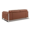 thumbnail image 3 of Titan Furnishings 75" Modern Genuine Italian Leather Loveseat in Camel Brown, 3 of 7