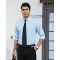 thumbnail image 4 of sogami Mens Dresses Shirt Formal Wrinkle Free Long Sleeve Blue Button Up shirt Casual, 4 of 7