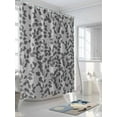thumbnail image 3 of Gray Leaves Shower Curtain, Branch Pattern Waterproof Shower Curtain Set with 12 Hooks Lightweight Washable Fabric Shower Curtains for Bathroom 72x72 Inches, 3 of 6