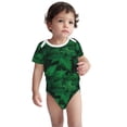 thumbnail image 3 of Daiia Green Leave Fern Printed Unisex-Baby Short Sleeve Onesies Bodysuits Baby Climbing Clothes Soft and Comfortable Romper with Expandable Shoulder Design-2 Years, 3 of 8