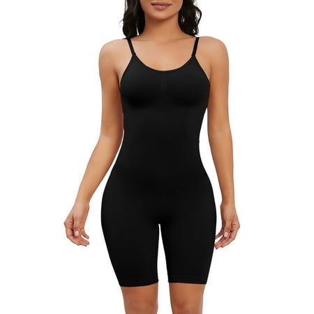 

SAYFUT Seamless Shapewear for Women Tummy Control Waist Trainer Bodysuit Full Body Shaper V-Neck Jumpsuit Tops
