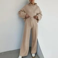 thumbnail image 4 of Baqcunre Women's Solid Hooded Sports Set,Long Sleeve Hoodie and Wide Leg Sweatpant Set,Size S-XL,Sweat Set for Women,Two Piece Sets for Women,Fall Outfits Women Trendy,Womens Clothes,Color Beige, 4 of 8