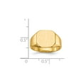 thumbnail image 5 of 14K Yellow Gold Ring Band Signet 11.0x12.5mm Closed Back, Size 6, 5 of 5