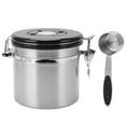 thumbnail image 1 of Coffee Bean Storage Stainless Steel Airtight Container Coffee with 30ml Spoon Date Tracking Coffee Canister for Store 1.2L Stainless Steel Color, 1 of 22