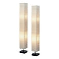 thumbnail image 2 of Decmode Modern 48 Inch Square Tower Wooden Luminaire Floor Lamp, Ivory, 2 of 2