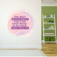 thumbnail image 2 of Best Investment is Your own Health Healthy Lifestyle Fitness Quote Vinyl Wall Decal Wall Art Sticker Designs Vinyl Stickers For Home House Walls Rooms Windows Bedroom Decoration Size (28x28 inch), 2 of 3