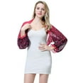 thumbnail image 2 of Manga Shrug Cropped Pashmina Thin Shawl Poncho acondicionado Chaqueta Macarena Bolero de manga larga para mujer, 2 of 8