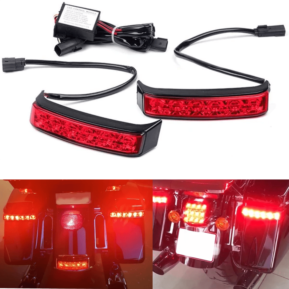 Eagle Lights SaddleLights Gloss Black Saddle Bag LED Lights for 2014